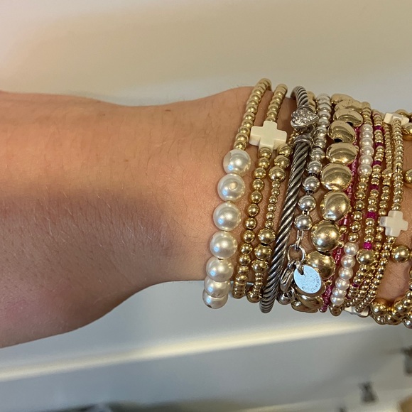 Enewton Classic gold beaded bliss 3mm bead bracelet- 6mm pearl - Picture 3 of 3